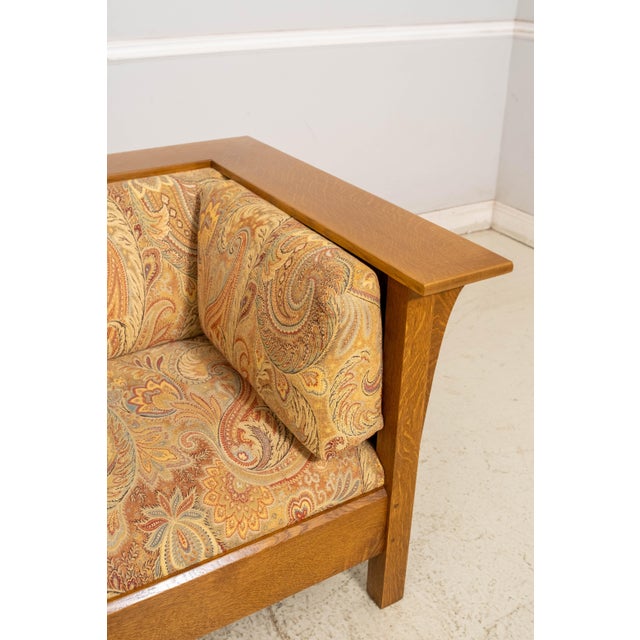 Stickley Mission Oak Arts & Crafts Upholstered Sofa For Sale - Image 12 of 17