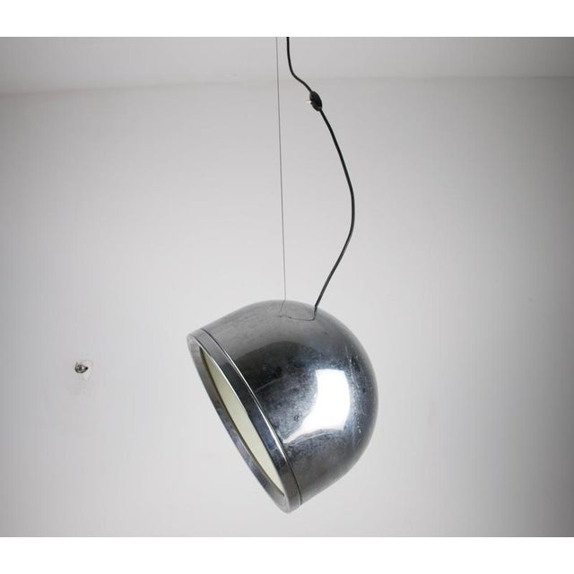 Chrome Pendant Lamp in the Style of Artemide, Italy, 1970s For Sale - Image 12 of 13