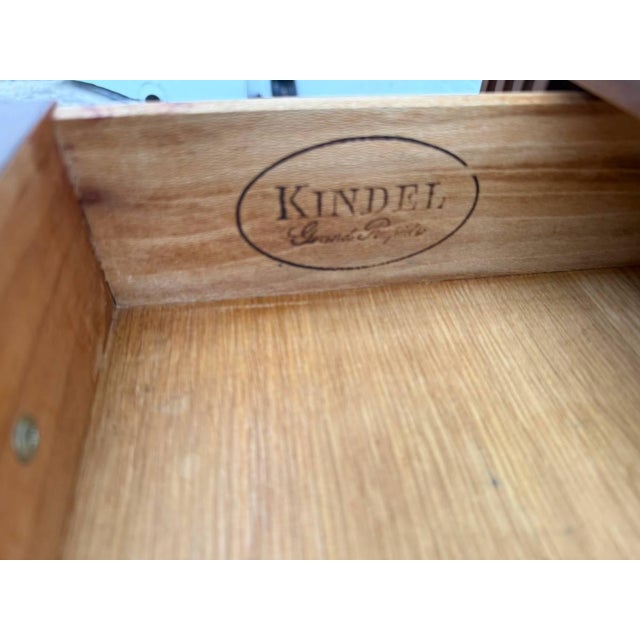 Late 20th Century Kindel Grand Rapids Regency Style Fruitwood Nightstand For Sale - Image 11 of 16