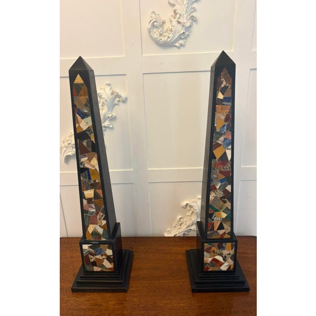 Antique Art Deco Italian Specimen Marble Pietra Dura Decorative Objects, 1920, Set of 2 For Sale - Image 15 of 15