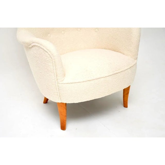 Brown Vintage Swedish Cirkus Armchair from Carl Malmsten, 1960s For Sale - Image 8 of 10
