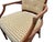 Wood Palecek Pavilion Rattan Arm Chair Set, a Pair, Custom Greek Key Upholstery For Sale - Image 7 of 12