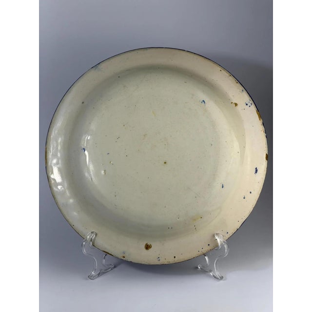 Blue and White Faience Plate, Manises, Spain, 19th Century For Sale - Image 6 of 7