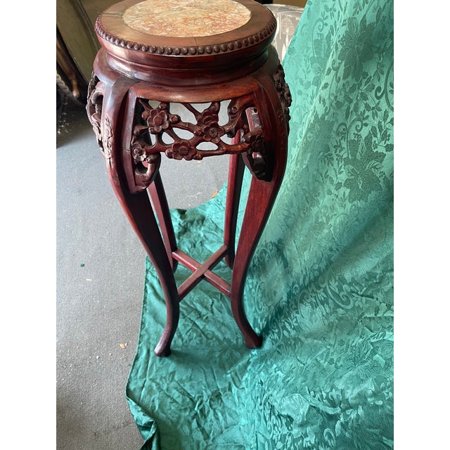 Carved Chinese Rosewood Plant Stand Chairish