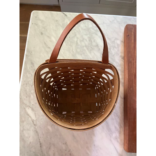 1993 Longaberger Split Wood Wall Hanging Bakset For Sale - Image 4 of 5