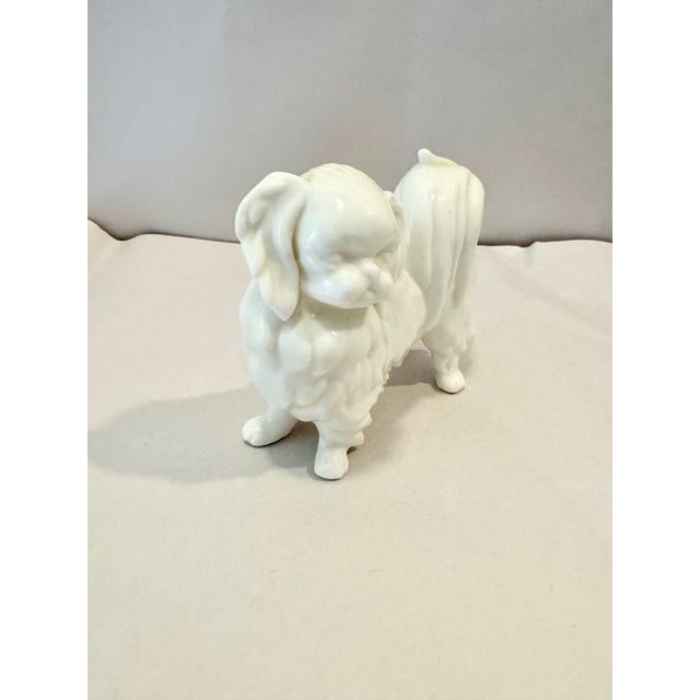 White Porcelain Pekinese Figurine For Sale - Image 4 of 6