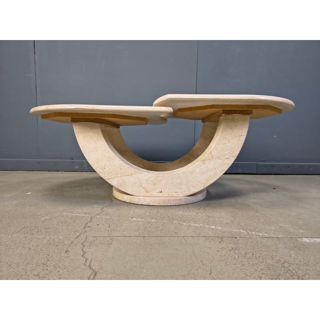 Vintage Two-Tier Travertine Coffee Table, 1970s For Sale - Image 6 of 9