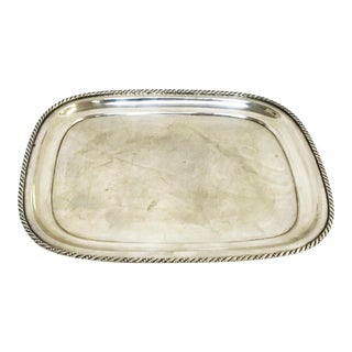 Vintage 10" Silverplate Drink Tray For Sale