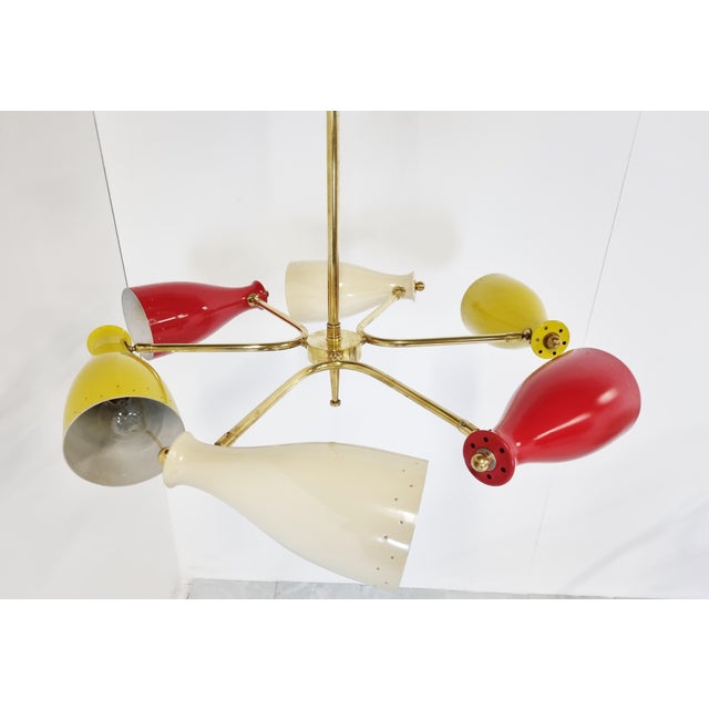 Mid-Century Coloured Chandelier, 1950s For Sale - Image 9 of 13