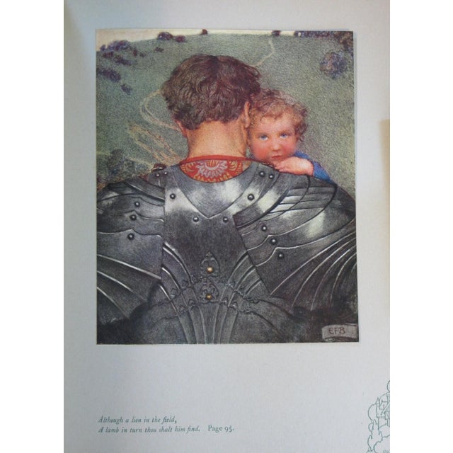 Early 20th Century Early 20th Century Art Book Eleanor Fortescue Brickdale, 24 Full Color Tipped in Illustrations Fine Re-Binding "Old English Songs & Ballads" For Sale - Image 5 of 18