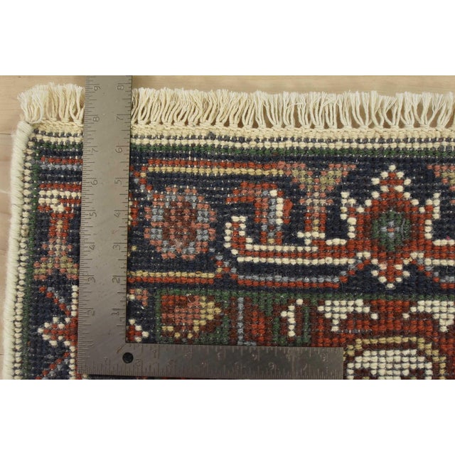 Ivory Heriz Rug 2′ X 3’1” Ivory Wool Traditional Hand-Knotted Oriental Carpet For Sale - Image 8 of 8