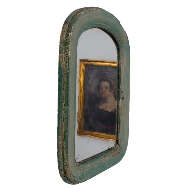 Green Butler’s Mirror, c.1870 For Sale - Image 4 of 9