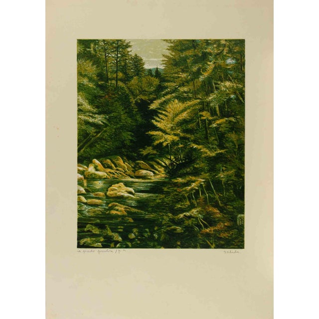 Antonio Saliola, The Little Fisherman, Lithograph, 1990s For Sale