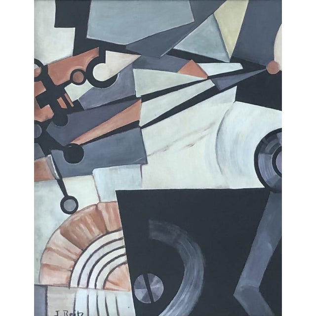 John Reitz, Composition, Oil on Cardboard, Framed For Sale - Image 4 of 9