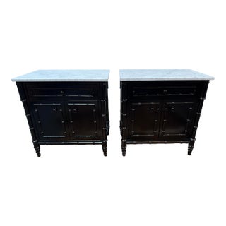 Williams-Sonoma Home Chinoiserie Nightstands, Pair For Sale