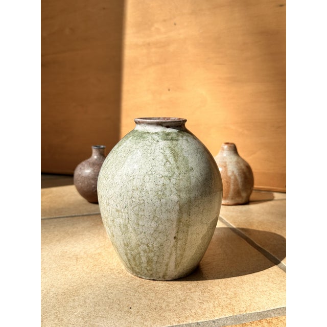 Green Gradient Studio Ceramic Vase, Germany, 1976 For Sale - Image 13 of 15