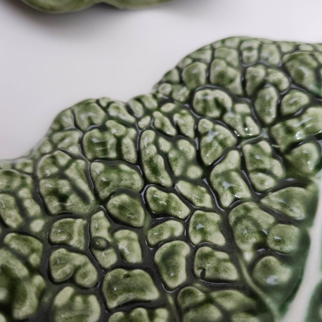 Mid 20th Century Final Clearance Spring Easter Luxury Cabbage Cup Bowls Majolica Ac Pereira Portugal 20th C. - Set of 10 For Sale - Image 5 of 16