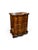 An elegant 18th-century German walnut commode, the serpentine façade fitted with three drawers, each adorned with richly...