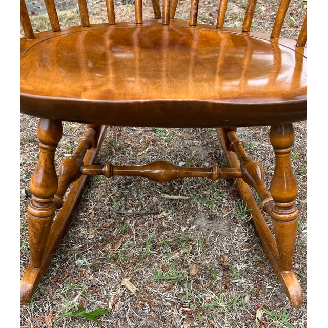 Nichols & Stone Fan Back Windsor Rocking Chair For Sale - Image 10 of 12