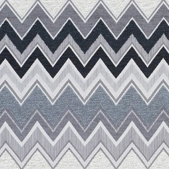 An exuberant update of traditional flame stitch, Zenyatta Mondatta is a textured chevron pattern that alternates stripes...
