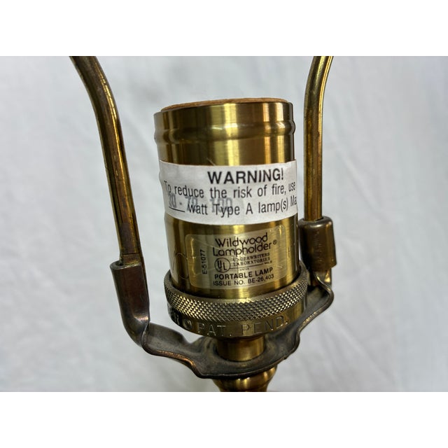 Mid-Century Modern Vintage Wildwood Brass Urn Lamp Pair For Sale - Image 3 of 11