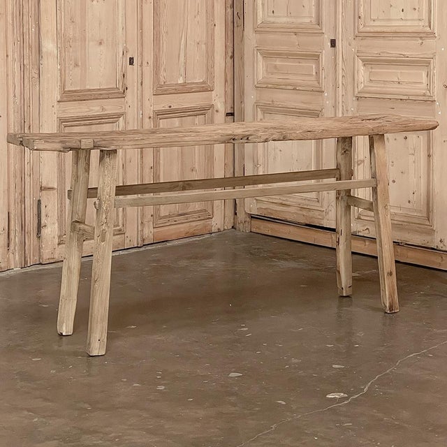 Rustic 19th Century Swedish Elm WoodSofa Table Console Chairish