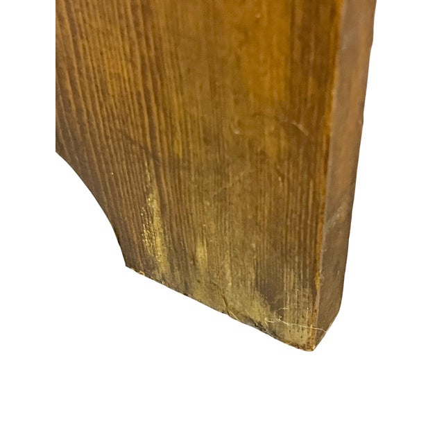 Vintage Arts and Crafts Style Carved Wood Rustic Folk Art Bench For Sale - Image 9 of 18