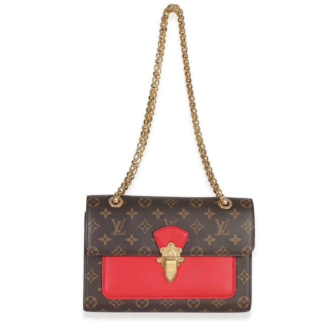 Brown Cherry Monogram Canvas Victoire Chain Bag For Sale - Image 8 of 9