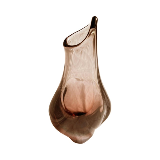 Glass Vase, Designed by M. Klinger, Železny Brod Sklo, Czechoslovakia, 1960s. For Sale - Image 4 of 12