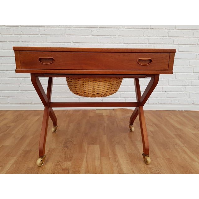 Vintage Scandinavian Sewing Table For Sale - Image 12 of 12