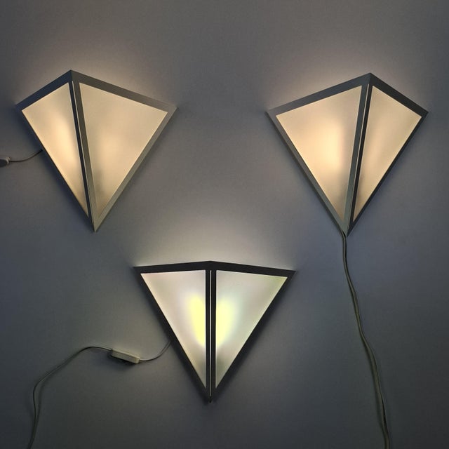 Model 3884 Wall Lights from Glashütte Limburg, Germany, 1980s, Set of 3 For Sale - Image 6 of 16
