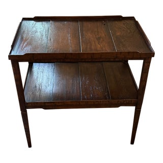 Jonathan Charles Walnut Side Table For Sale