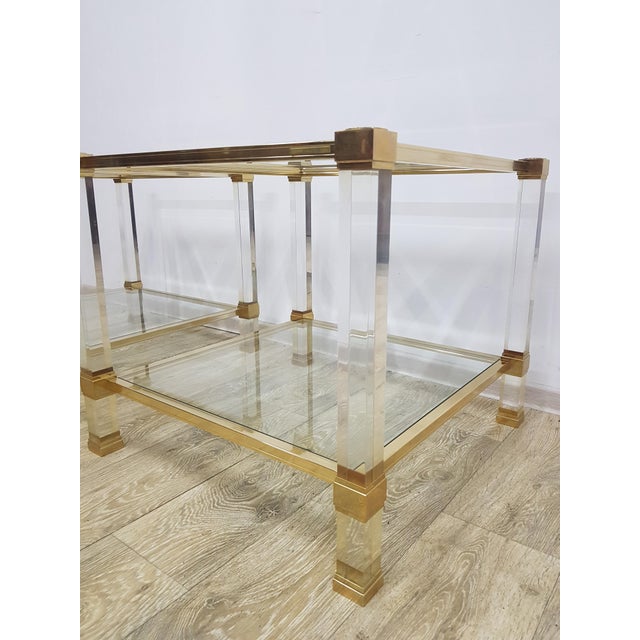 Hollywood Regency Tables in Glass by P. Vandel, Paris, 1970s, Set of 2 For Sale - Image 17 of 18