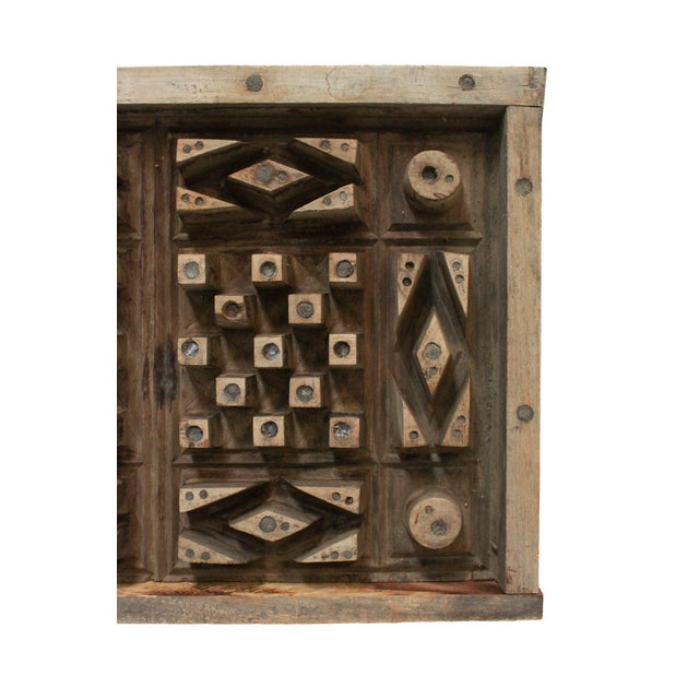 Symmetrical Squares and Diamond Pattern Wall Art Architectural Fragment For Sale - Image 4 of 10