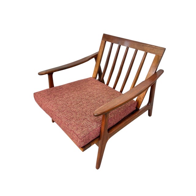 Wood Mid-Century Modern Walnut Arm Chairs - Set of 2 - Refinished! For Sale - Image 7 of 8