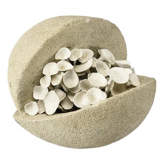 Stone and Porcelain Sculpture, France, 1970s For Sale