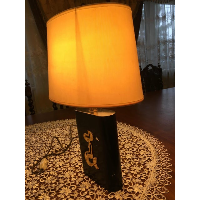 Black Table Lamp, 1970s For Sale - Image 8 of 18