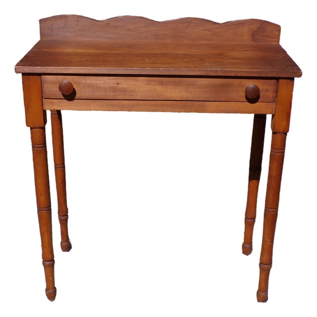 Vintage Maple Country Farmhouse Console Server Dressing Table Writing Desk For Sale