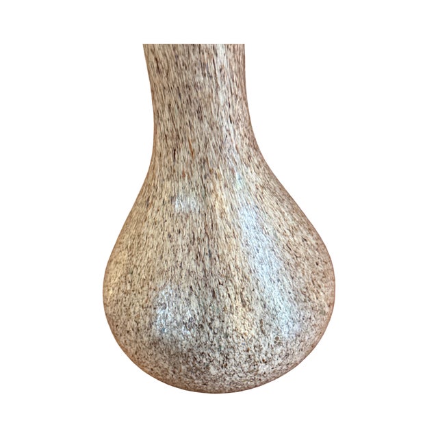 Mid-Century Modern Vintage Frosted Art Glass Vase Organic Modern Vase For Sale - Image 3 of 6