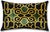 Mid-Century Modern Hand-Knotted Silk Velvet Ikat Lumbar Pillow - 16x24 Gold & Forest Green For Sale - Image 3 of 7