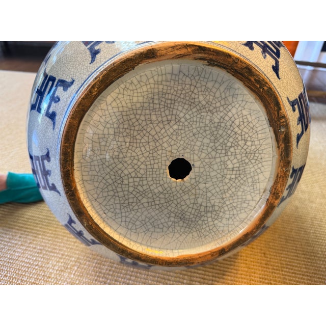 Large Blue and White Urns, a Pair, 1940’s For Sale In Orlando - Image 6 of 8