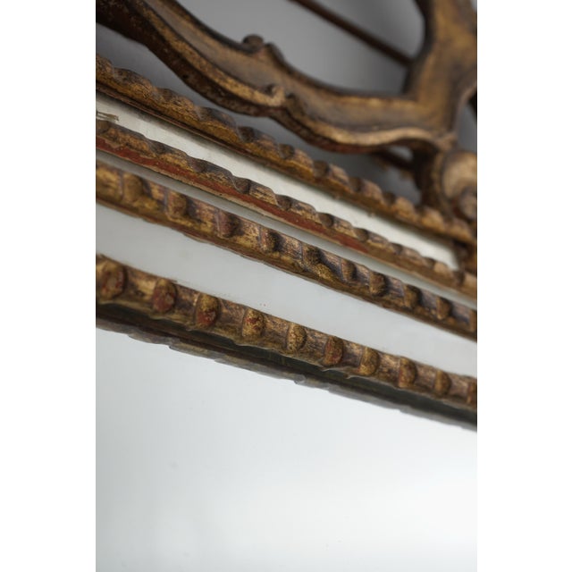 1930s Vintage Venetian Giltwood Frame Mirror For Sale - Image 5 of 12