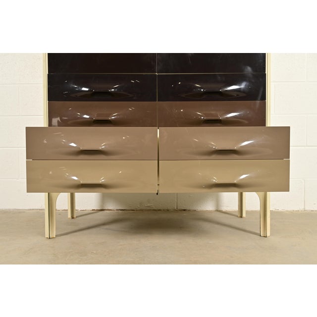 Raymond Loewy for Doubinsky Frères Mid-Century Modern Highboy Dresser, 1960s For Sale In South Bend - Image 6 of 12