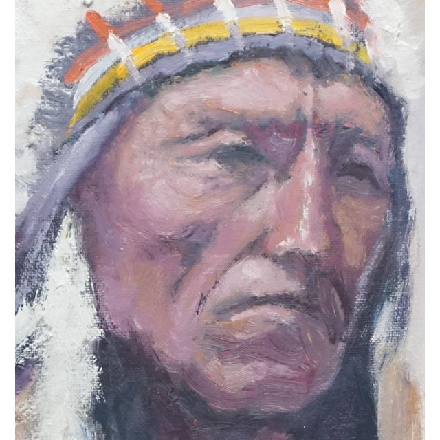 Original oil portrait by Sean Wu, Indian Chief