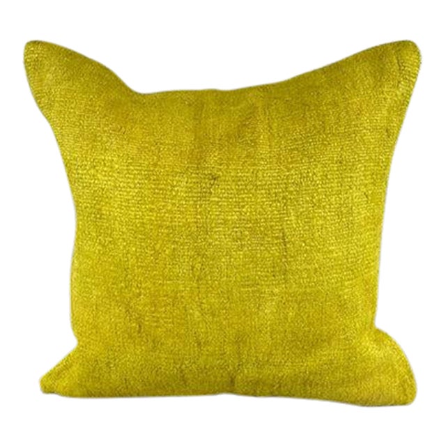 20 x 20 Hemp Pillow Turkish Cushion Natural Green Pillow Cushion Cover For Sale