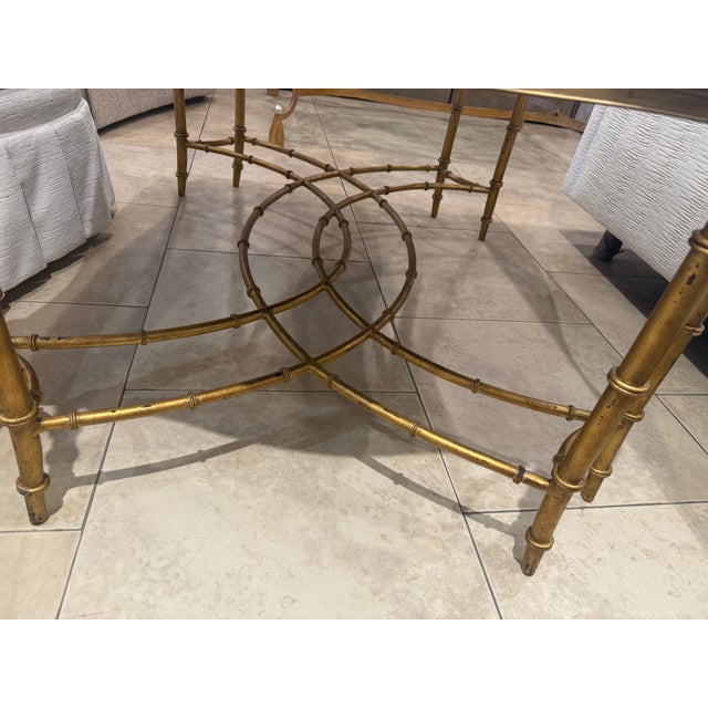 Chinoiserie Faux Bamboo Cocktail Table For Sale - Image 11 of 12