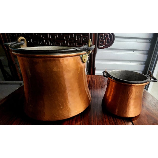 Beautful Vintage Swiss Copper Pails With Iron Handles Pair Chairish