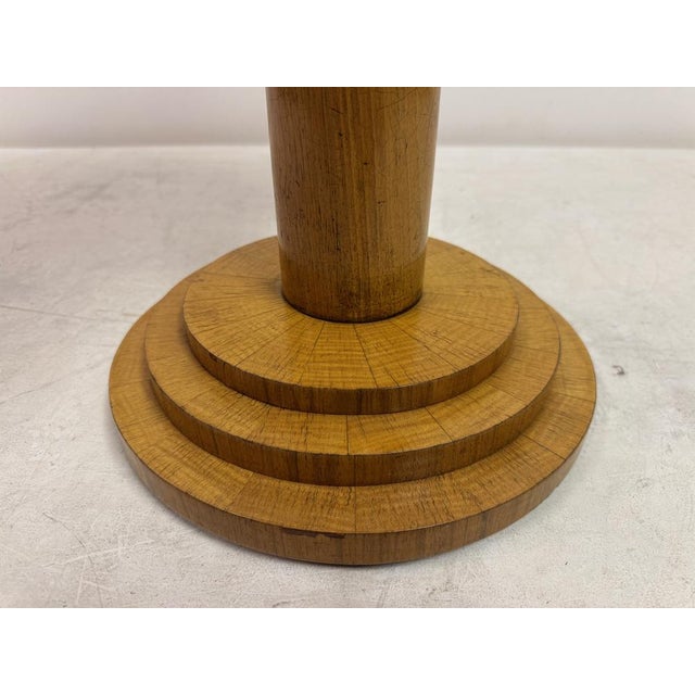 Swedish Art Deco Circular Quarter Veneered Side Table, 1930s For Sale - Image 13 of 14