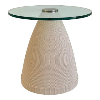 1980s Postmodern Corrugated Cardboard Side Table by Flute, Chicago For Sale