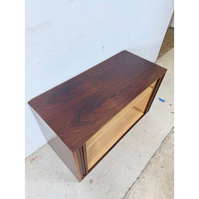 Vintage Rud Thygesen & Johnny Sørensen for Hg Furniture Brazilian Rosewood Hg Systemi Three-Bay Modular Wall Unit, Denmark 1960s For Sale - Image 10 of 18